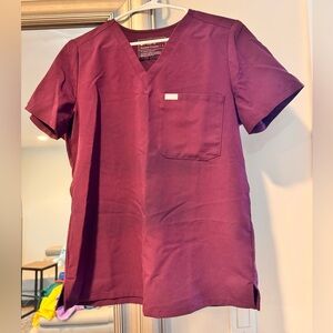 Figs scrubs in color deep purple